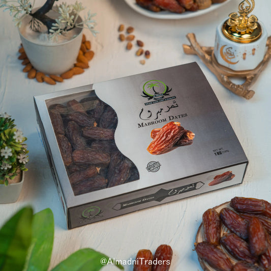 Mabroom Premium Jumbo Date front of its premium packaging.